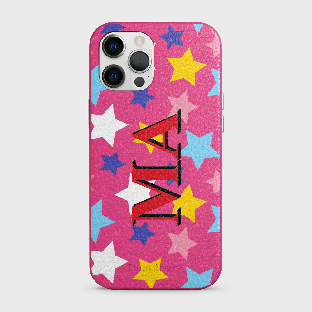 iPhone 12 Pro Max Personalized Leather Case - Stars - 3