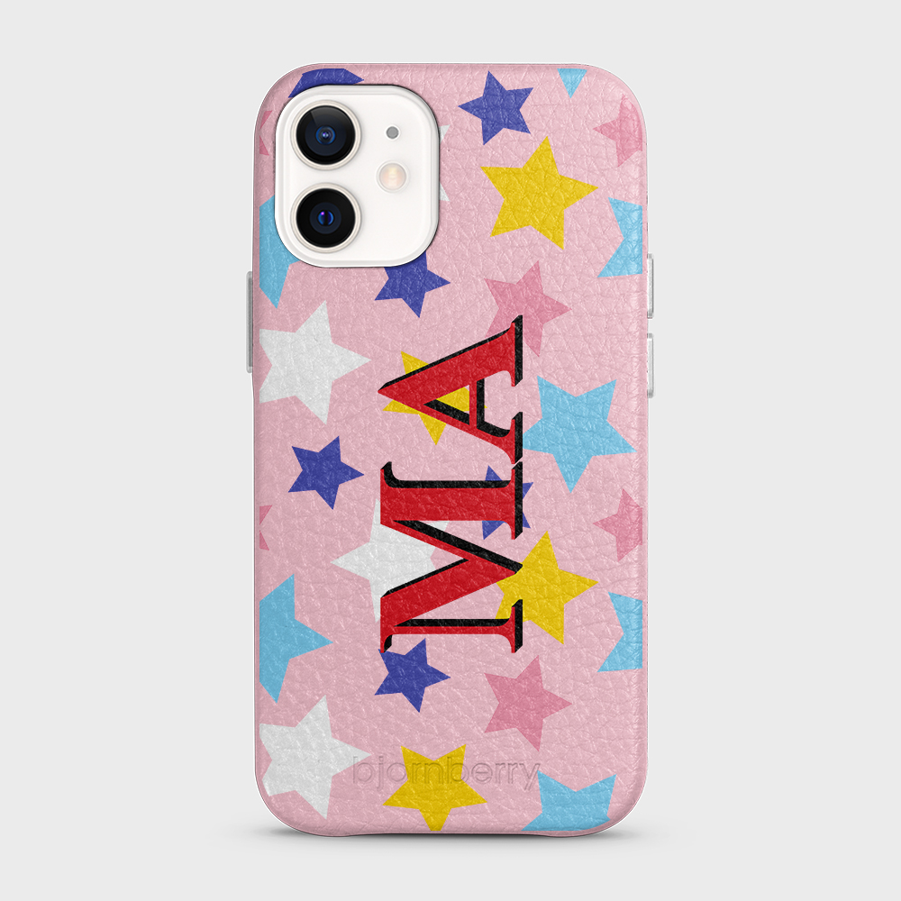 iPhone 12 Mini Personalized Leather Case - Stars - 5