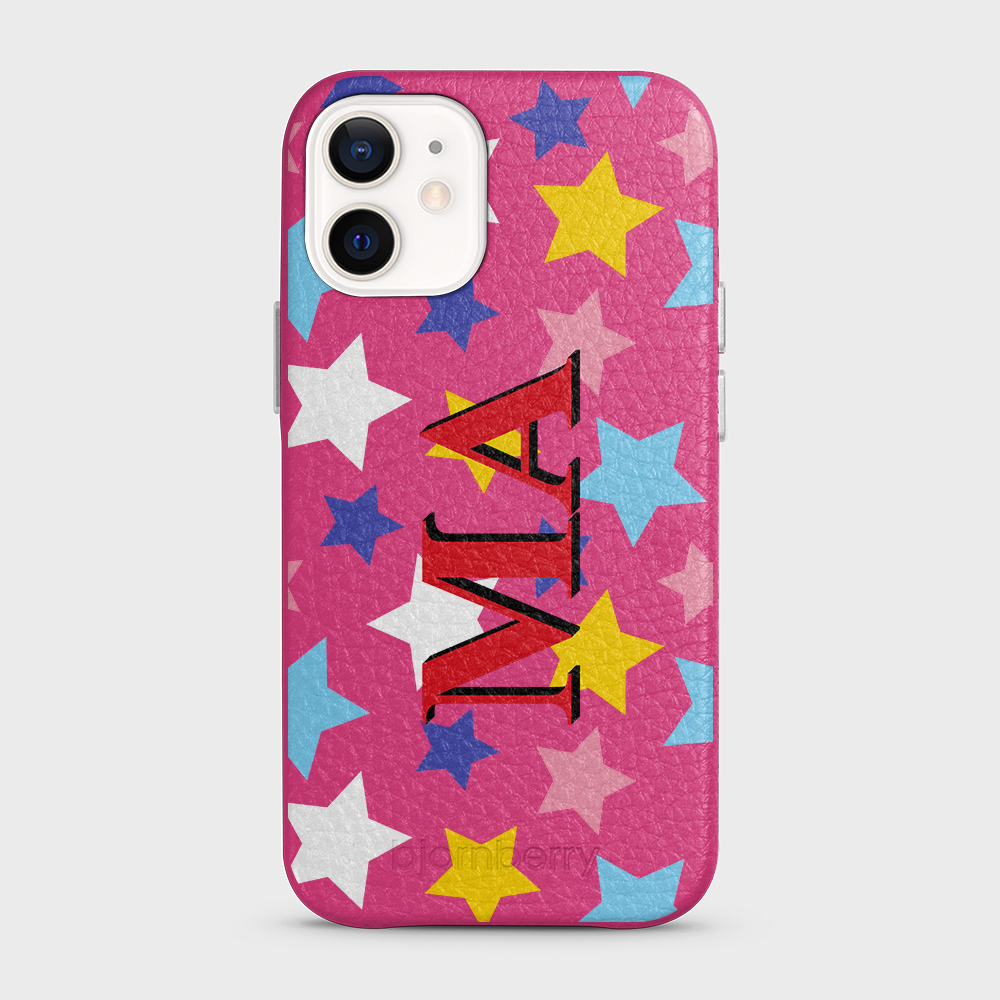 iPhone 12 Mini Personalized Leather Case - Stars - 3