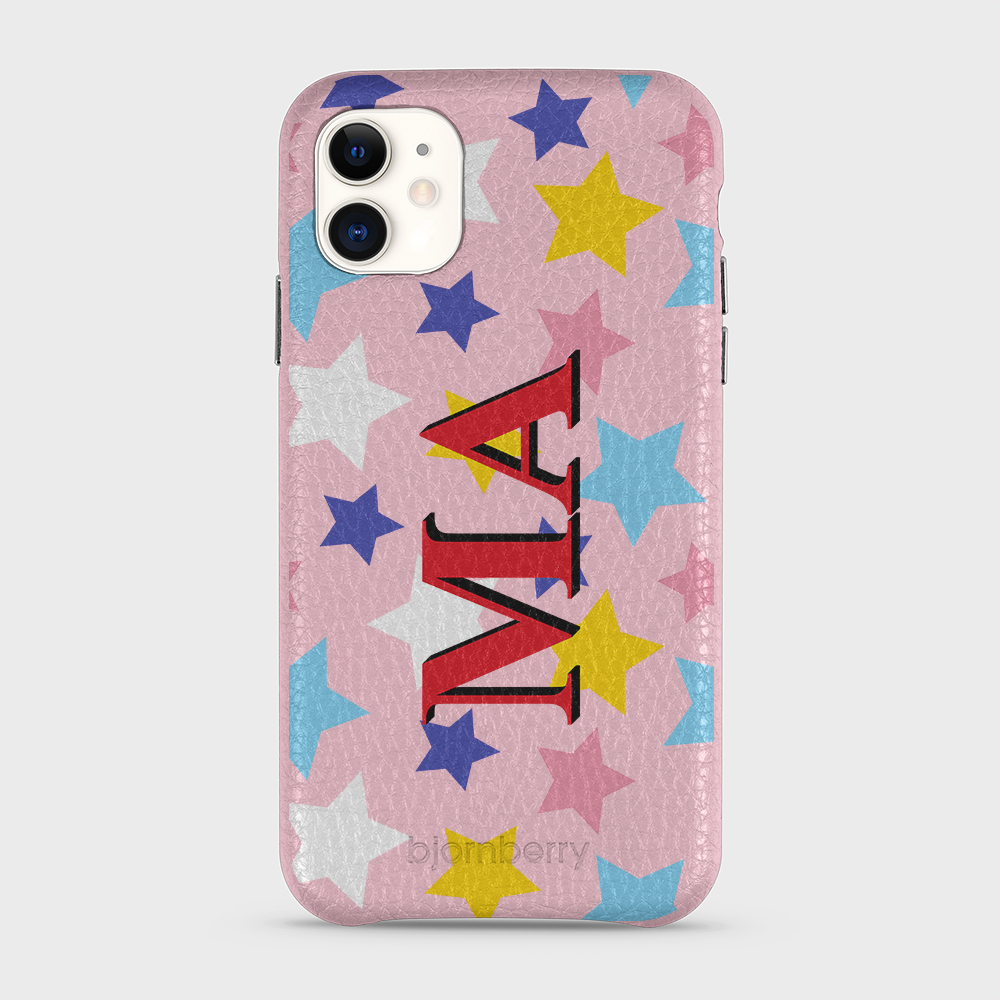 iPhone 11 Personalized Leather Case - Stars - 7