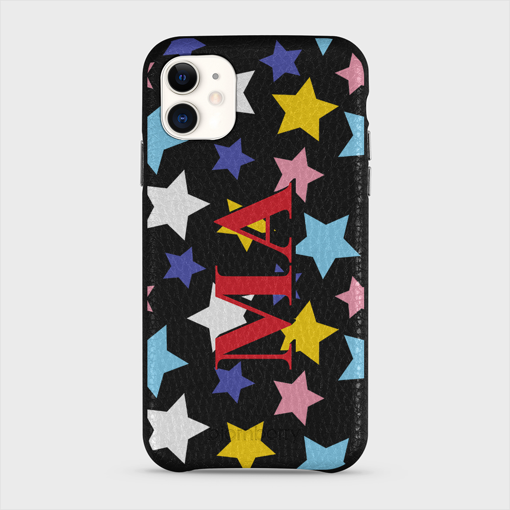 iPhone 11 Personalized Leather Case - Stars - 9