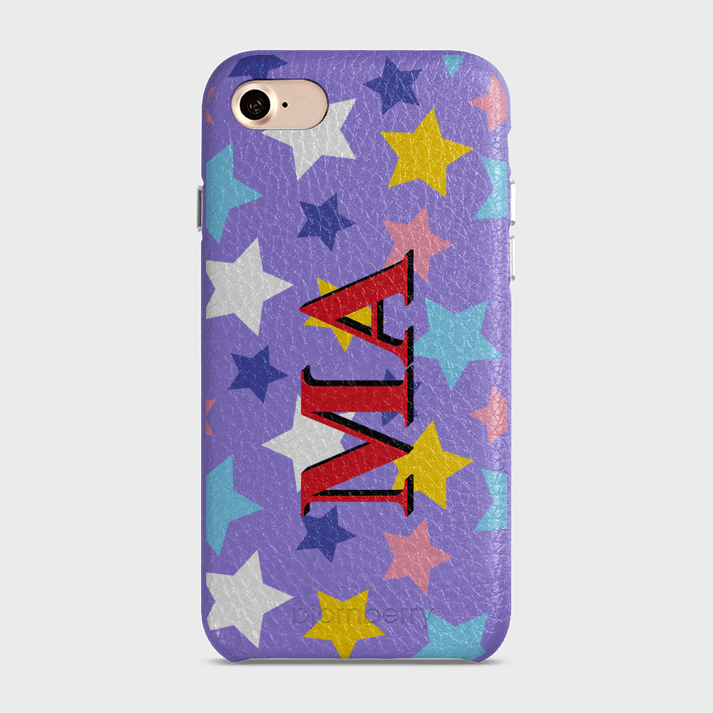 iPhone 7/8/SE (2022/2020) Personalized Leather Case - Stars