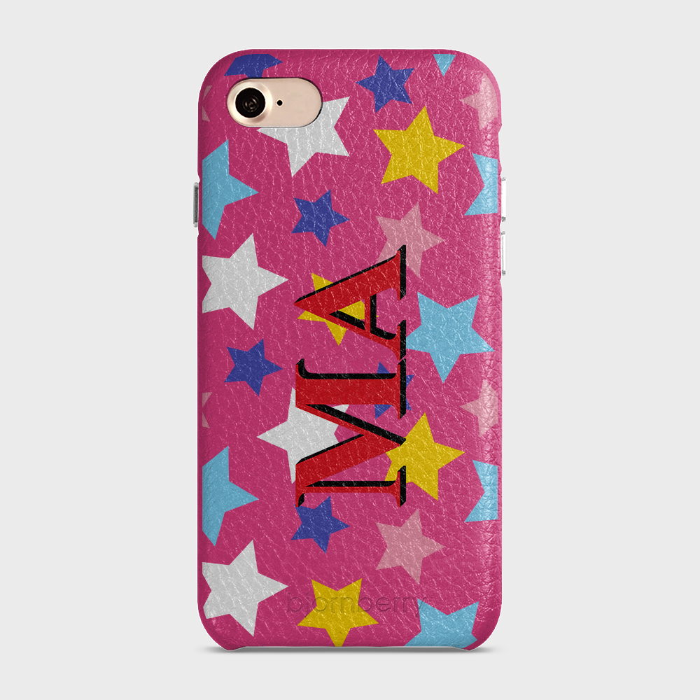 iPhone 7/8/SE (2022/2020) Personalized Leather Case - Stars - 9