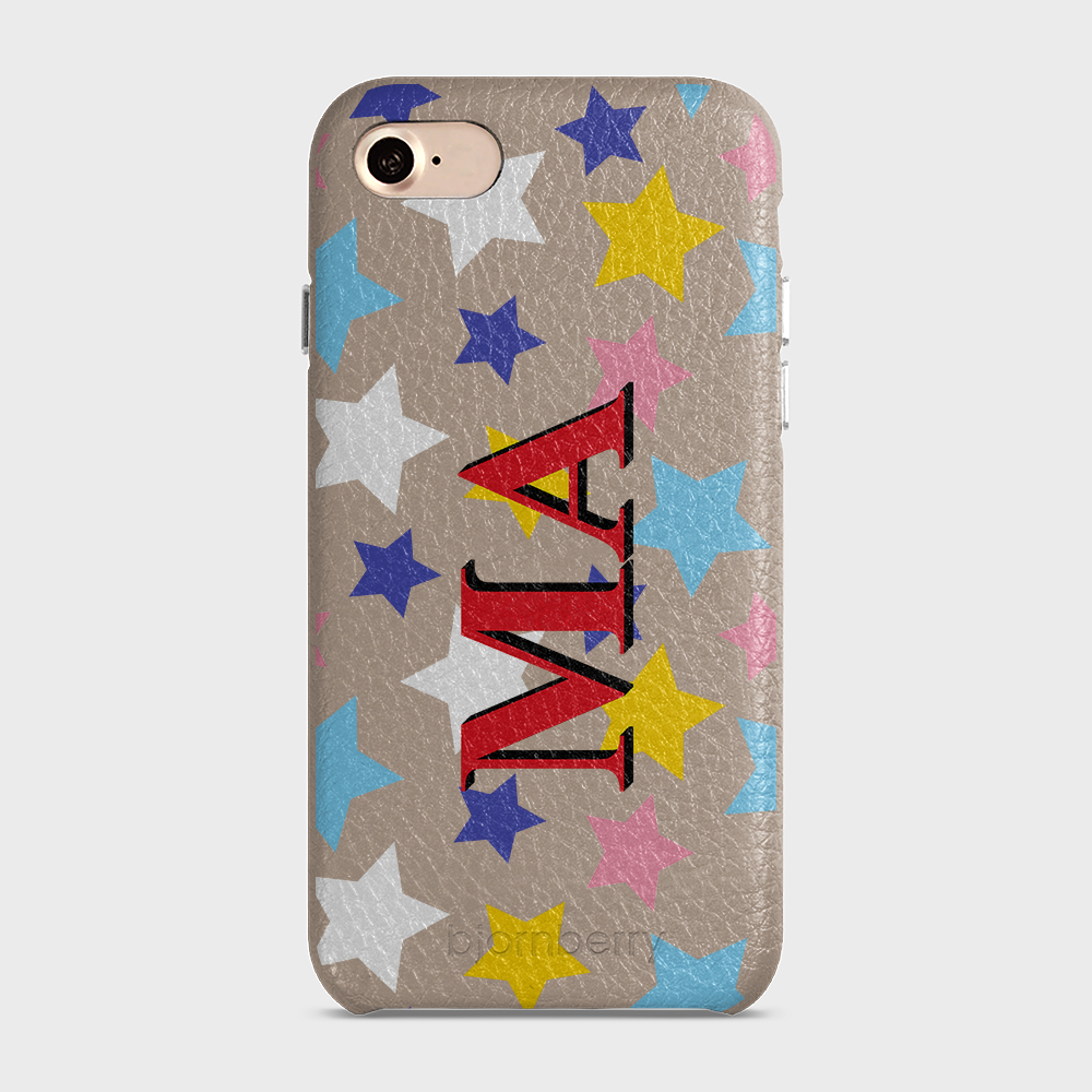 iPhone 7/8/SE (2022/2020) Personalized Leather Case - Stars - 7