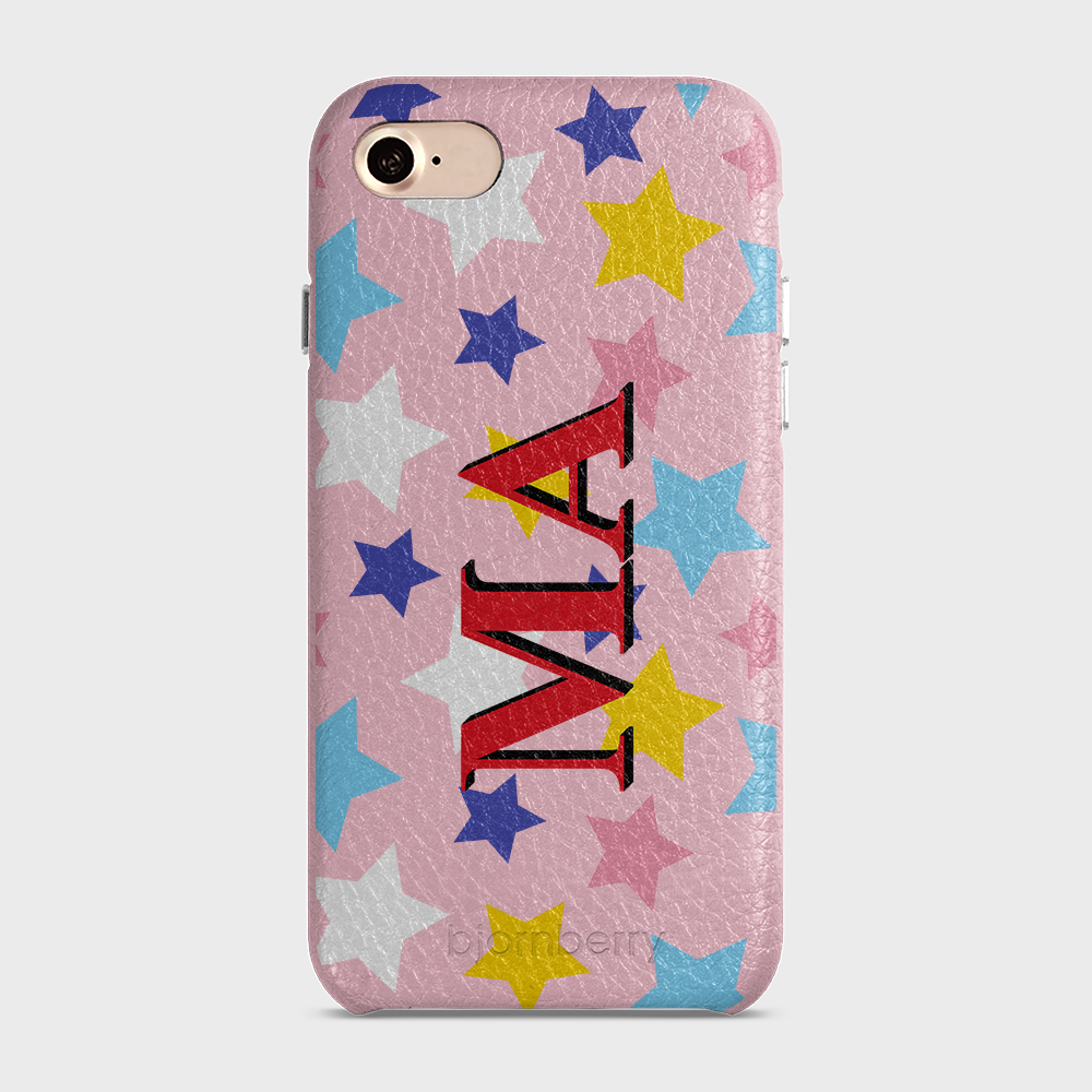 iPhone 7/8/SE (2022/2020) Personalized Leather Case - Stars - 3