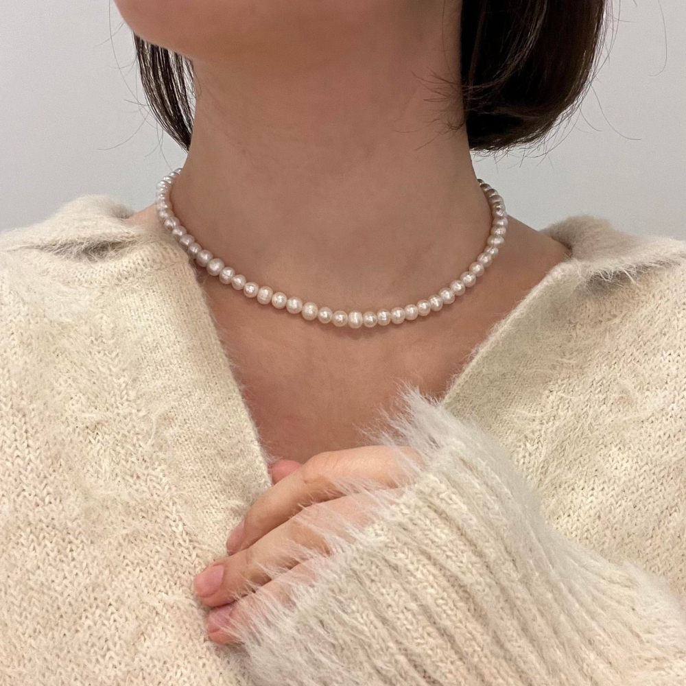 IAMLUND Grace pärlhalsband silver - 2