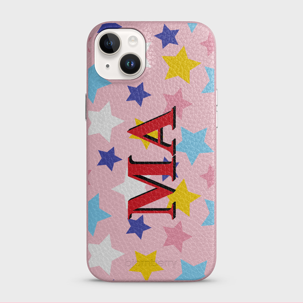 iPhone 14 Plus  Personalized Leather Case - Stars - 5