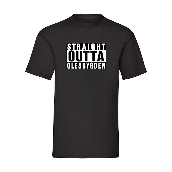 T-Shirt "STRAIGHT OUTTA GLESBYGDEN" -Svart