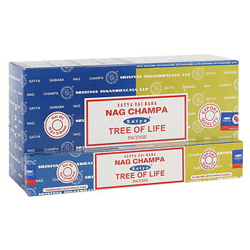  Satya Nag Champa/ Tree of Life Rökelse  combo paket - 16gm