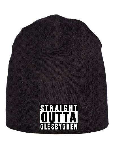 Mössa "STRAIGHT OUTTA GLESBYGDEN " Svart
