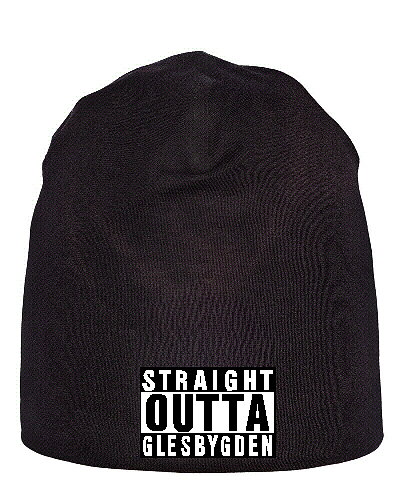 Mössa "STRAIGHT OUTTA GLESBYGDEN " Svart