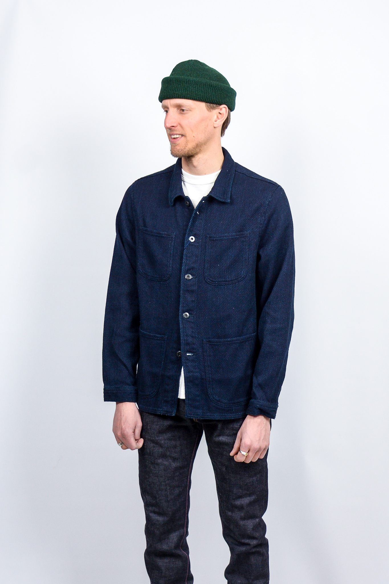 Japan Blue - Sashiko Coverall Jacket Indigo - Göteborg Manufaktur