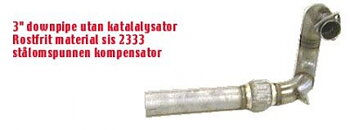 3" downpiperör 9-5 98-10