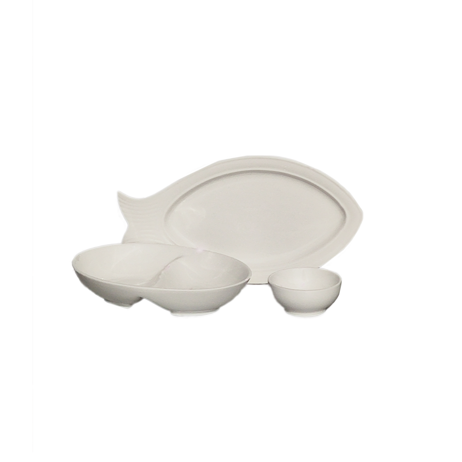Dinnerware GM22 in Porcelain - 12 pieces - Fish and Bowls - 2