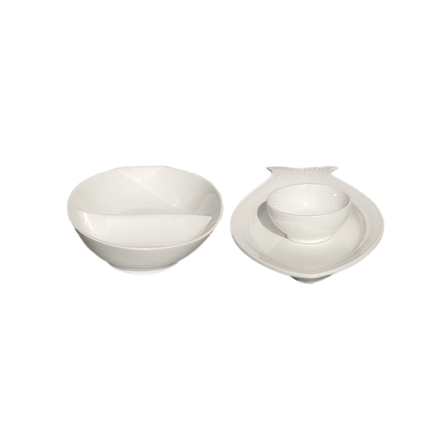 Dinnerware GM22 in Porcelain - 12 pieces - Fish and Bowls - 3