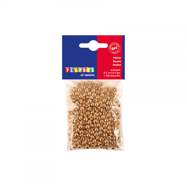 Guldfärgade pärlor 300 st