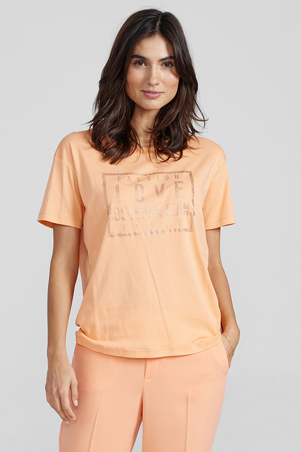Mos Mosh - MMCiara O-SS Glam Tee  Coral Reef