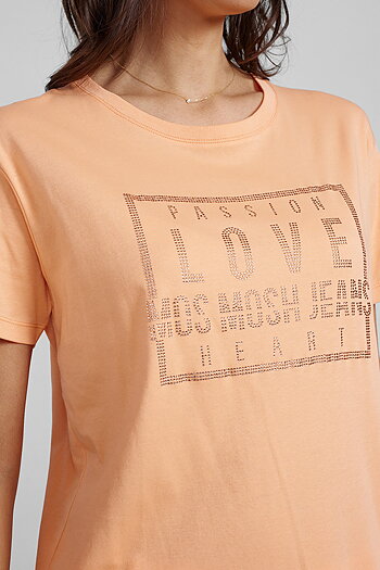 Mos Mosh - MMCiara O-SS Glam Tee  Coral Reef
