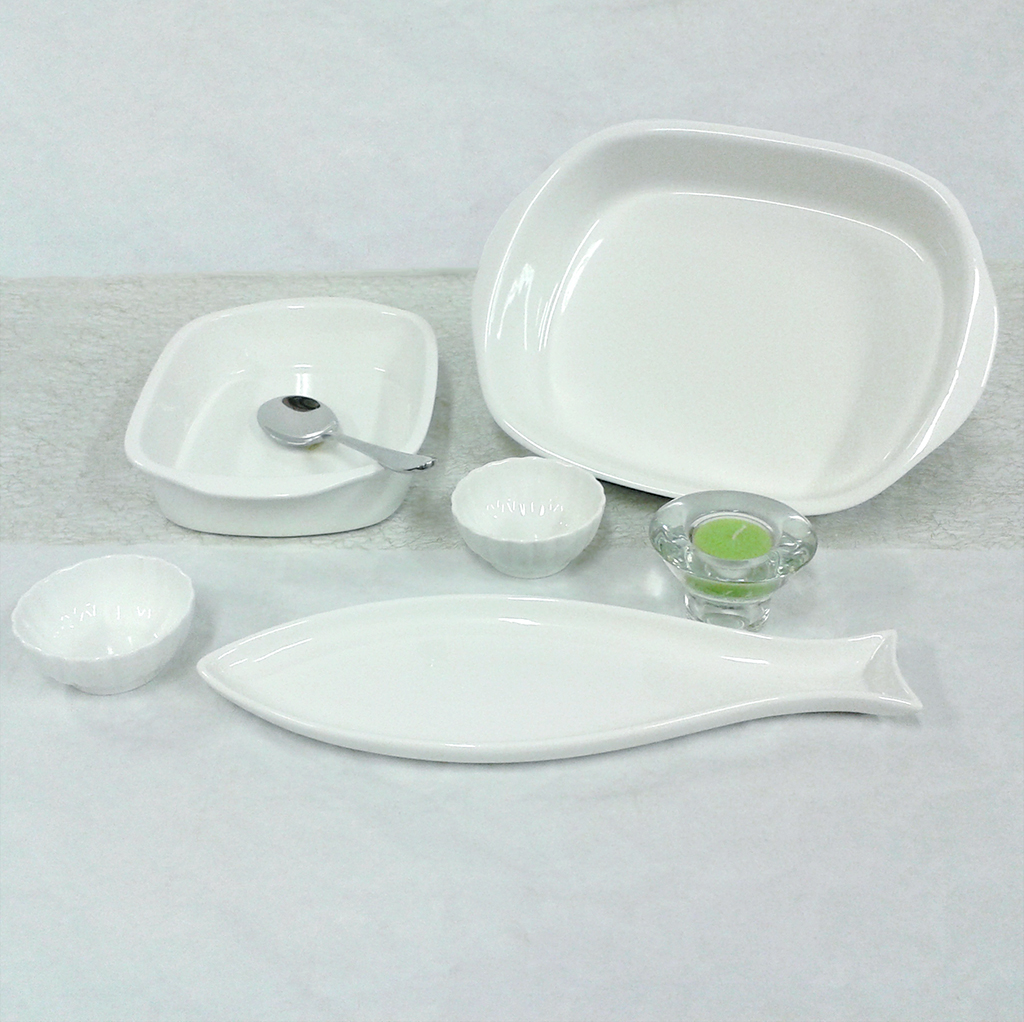 Dinnerware in Porcelain - GM33 - 15 pieces - Fish Combo - 4