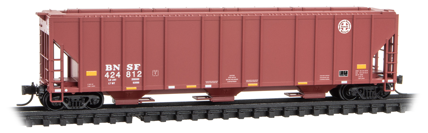 Covered 3-bay hopper, BNSF #424812