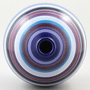 Aldo Londi (Fasce Colorate 1960s) Purple Spherical Vase with Linear Decor 16 cm