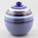 Aldo Londi (Fasce Colorate 1960s) Purple Spherical Vase with Linear Decor 16 cm