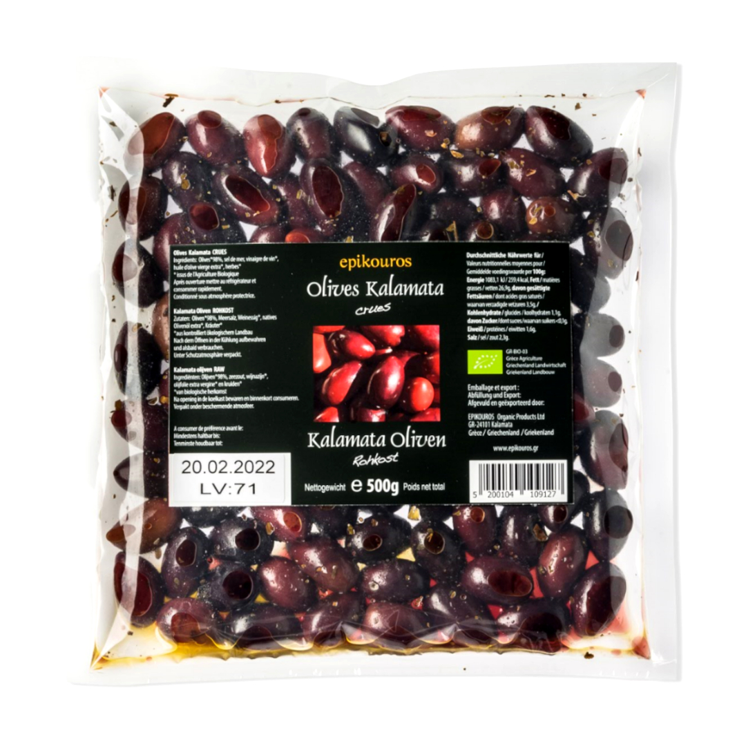 Oliver Kalamata raw m kärna 500g