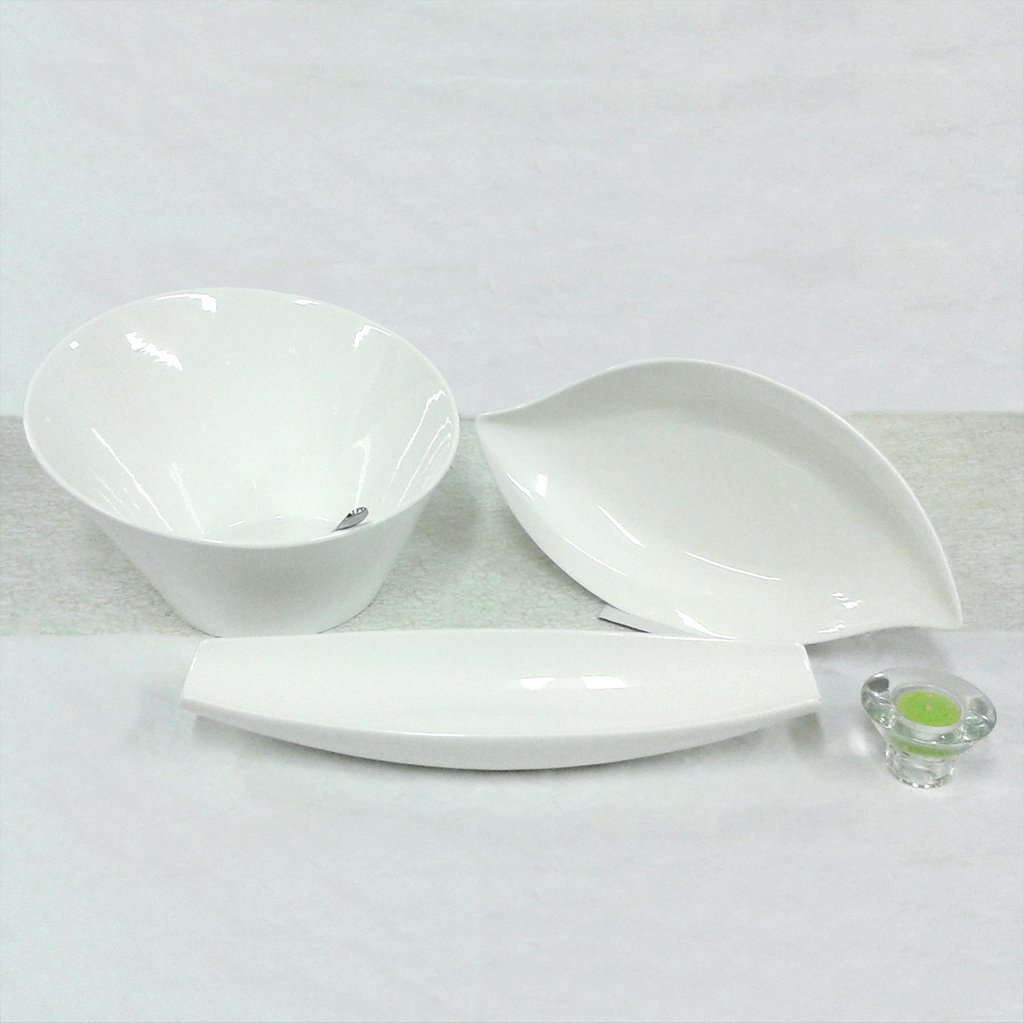 Dinnerware in Porcelain - Bowl and Plate - GM36 - 6 pieces