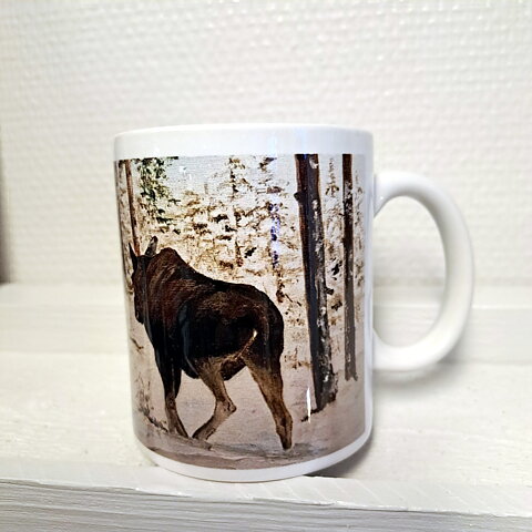 Mugg Älgar i Skogen, Jokkmokk Design och Konst, MDS/TS