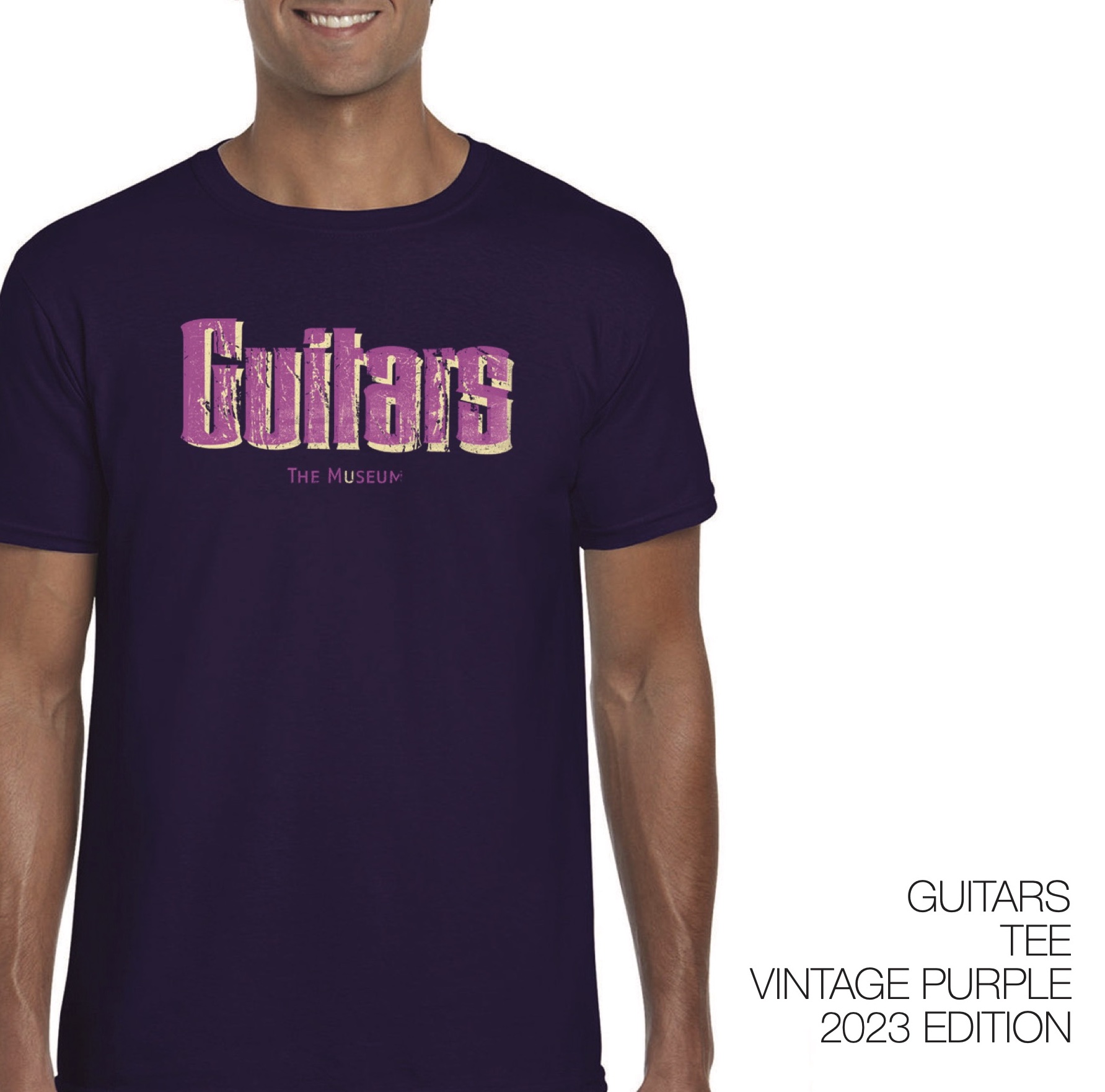 Guitars Vintage Purple Tee - size: Large