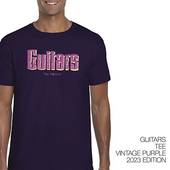 Guitars Vintage Purple Tee - size: Large