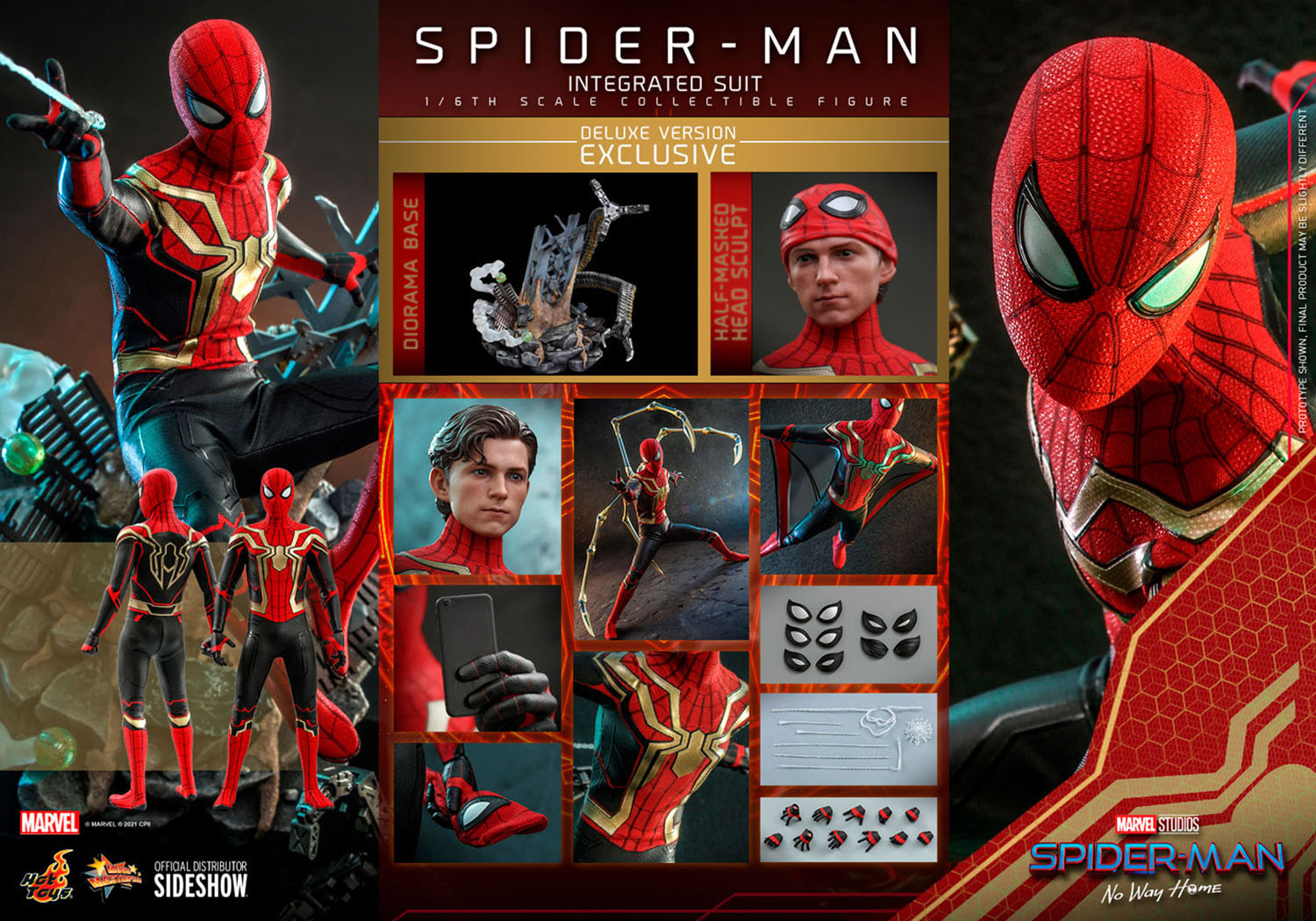 Hot Toys - Spider-Man (Integrated Suit) Deluxe Version Sixth Scale
