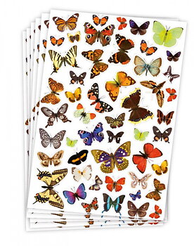 Stickers fjärilar 300 st