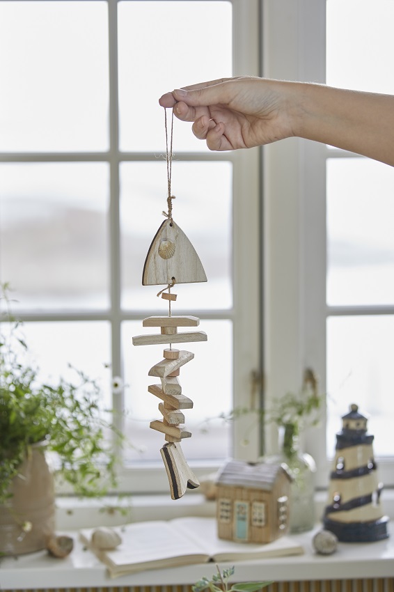 Huslykta - Lykta hus - Ljusstake - Løkken - Beige med turkos dörr  - 8