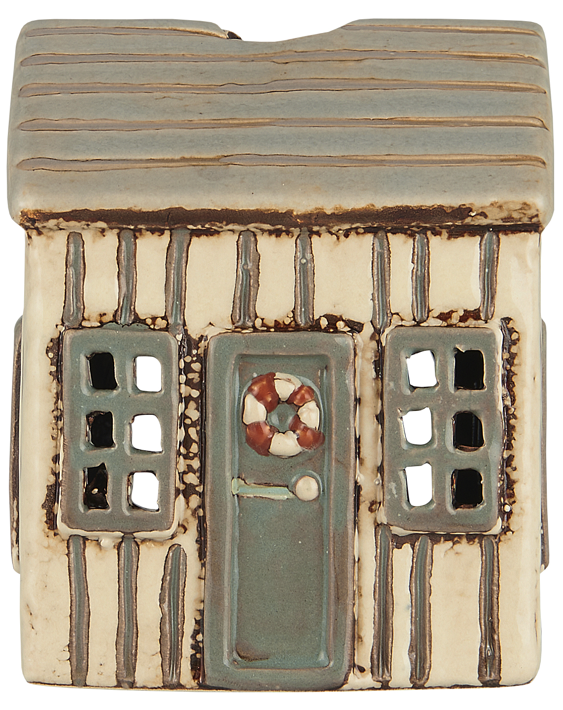 House lantern - Lantern house - Candlestick - Løkken - Cream with grey door - 10