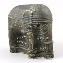 Bertil Vallien (Terra 1978) Gray Elephant with Relief Decor 13 cm