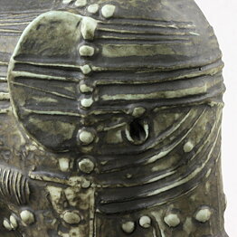 Bertil Vallien (Terra 1978) Gray Elephant with Relief Decor 13 cm