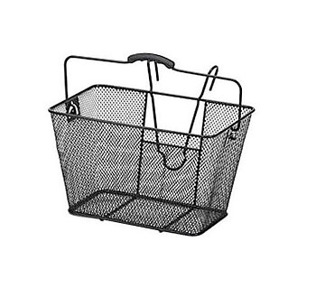Cykelkorg fram CAVO 26-28" med krokar, svart