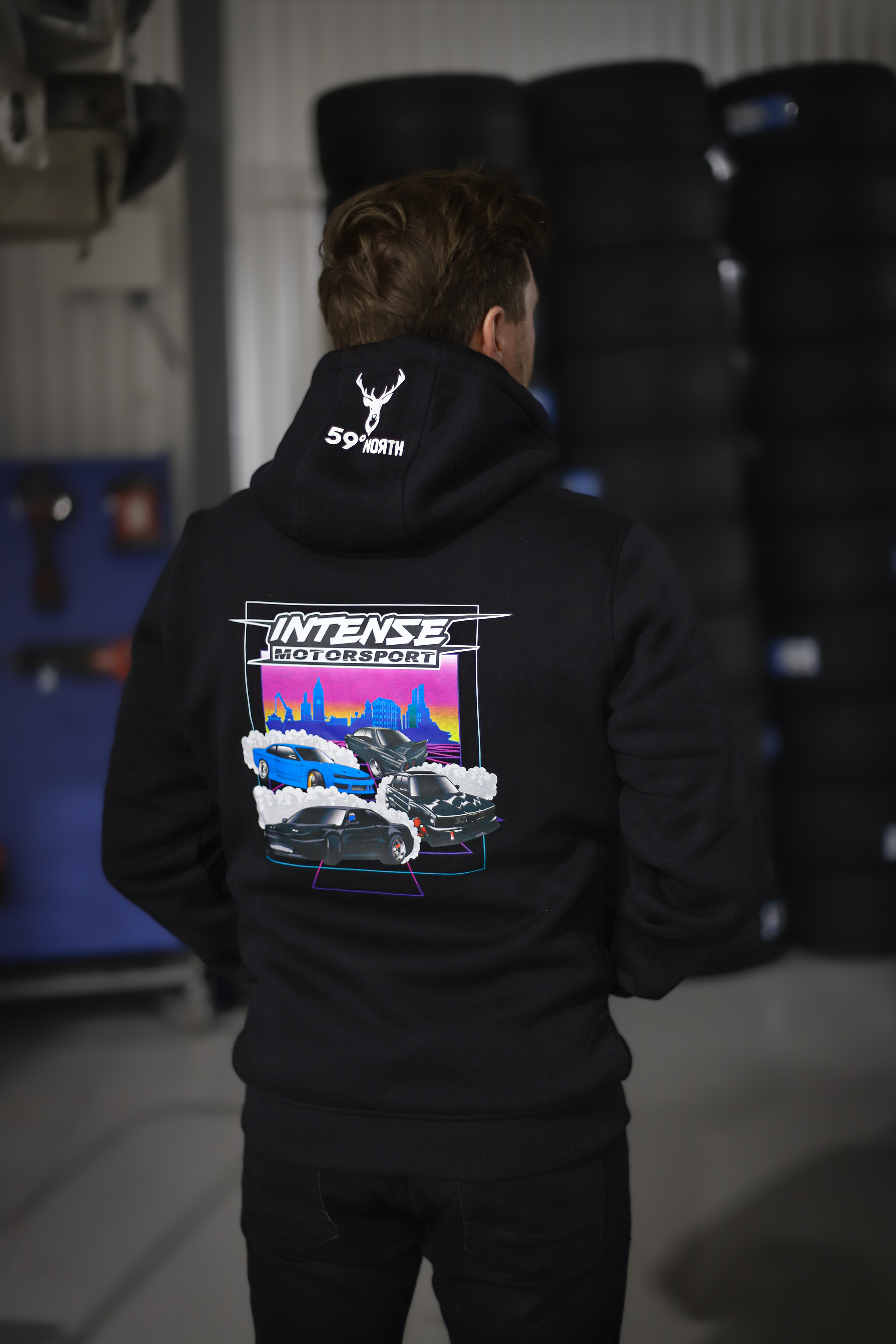Intense Motorsport  Hoodie svart - 2