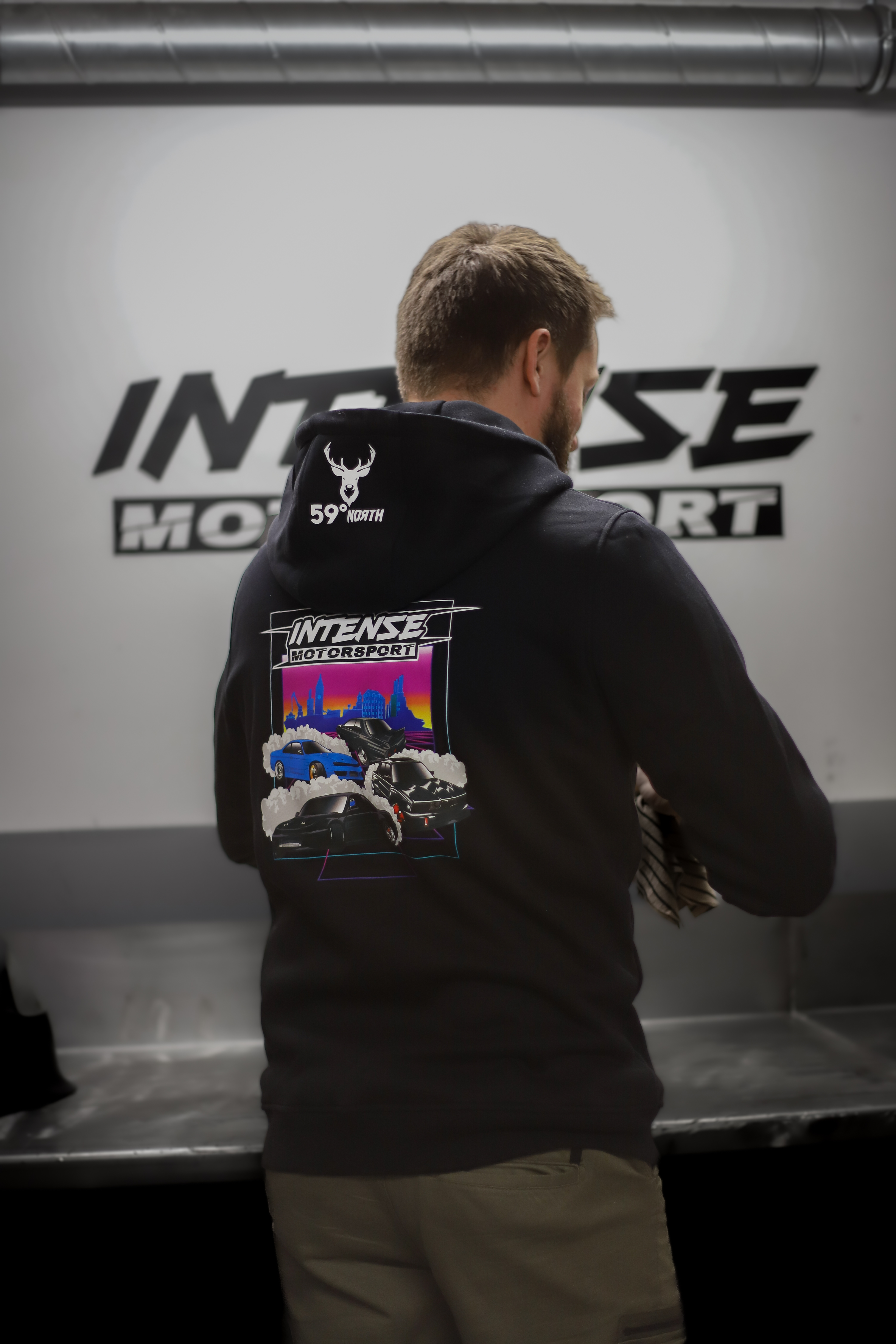 Intense Motorsport  Hoodie svart - 3