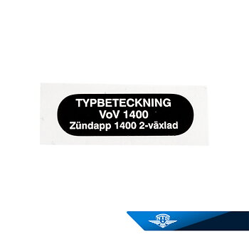 Nimikilpi Zündapp Combinette 428, VoV 1400