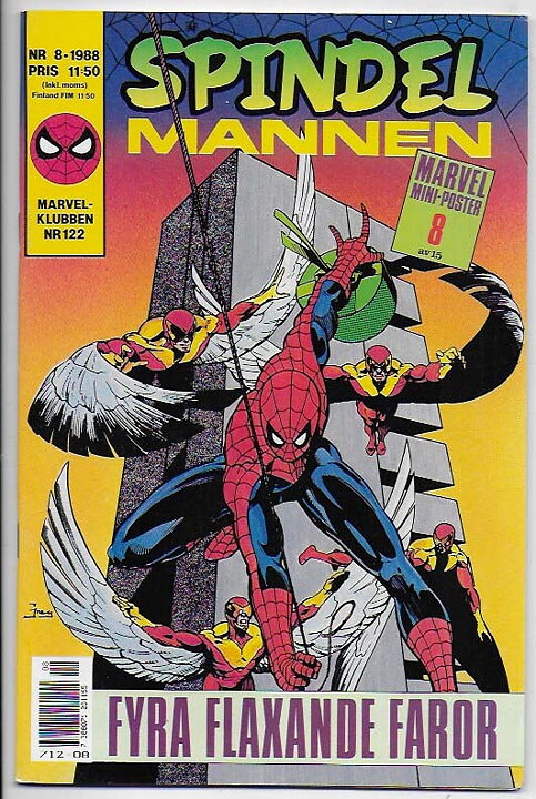 Spindelmannen 1988 Nr 8 VF/NM med Poster