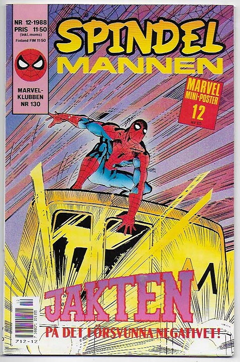 Spindelmannen 1988 Nr 12 VF/NM med Poster