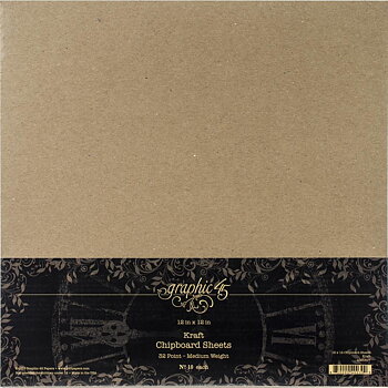 Graphic45 - Staples Chipboard 12"X12" - Kraft 10 st