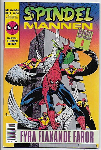 Spindelmannen 1988 Nr 8 FN med Poster