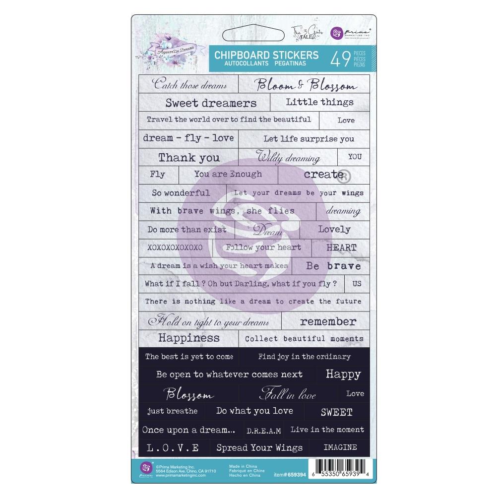 Prima - Aquarelle Dreams Chipboard Stickers - Shapes