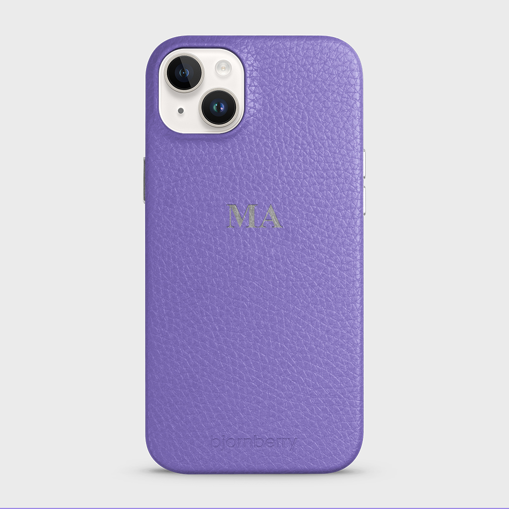 iPhone 14 Plus Personalized Leather Case - Monogram - 5
