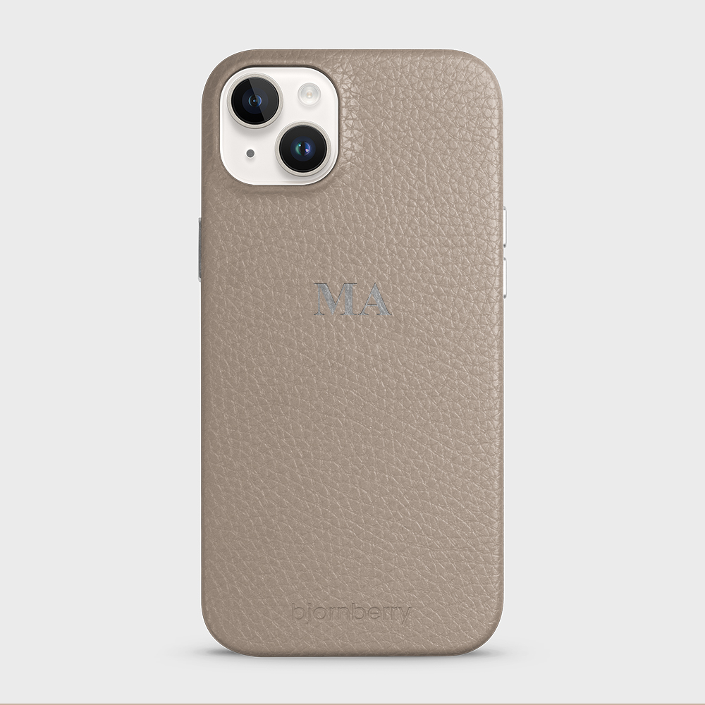 iPhone 14 Plus Personalized Leather Case - Monogram - 14