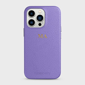 iPhone 13 Pro Personalized Leather Case - Monogram
