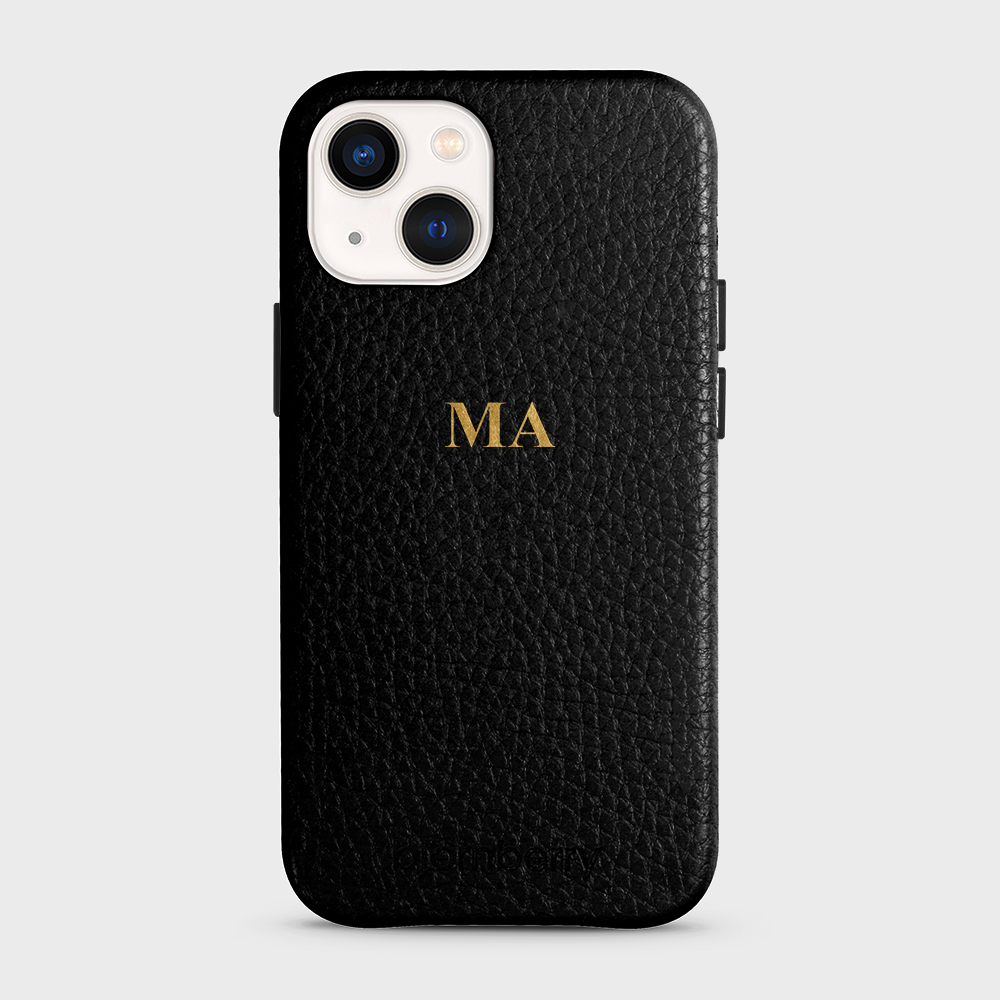 iPhone 13 Mini Personalized Leather Case - Monogram - 4